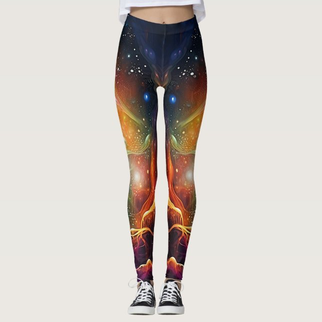 Custom yoga leggings with chakras (Front)