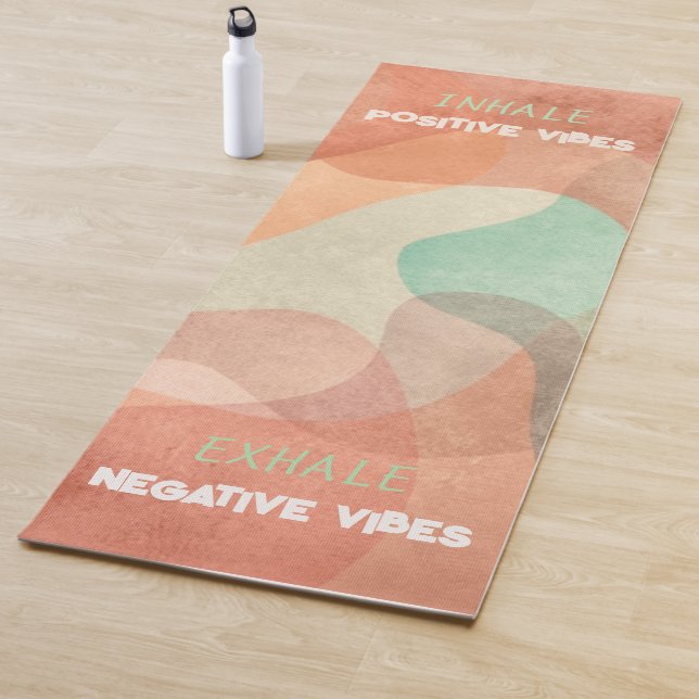 Custom yoga mat positive vibes (In Situ)