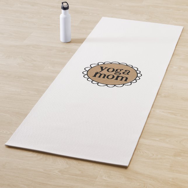 Custom YOGA MOM Scalloped Edge Yoga Mat (In Situ)