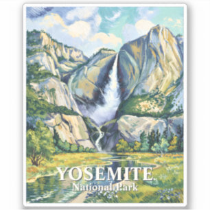 Custom Yosemite Vintage Bridalveil Fall Colorful