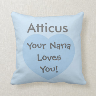Custom You are Loved (blue) Pillow with message