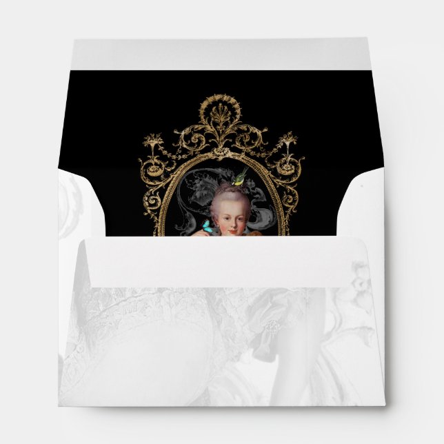 Custom young Marie Antoinette  portrait Envelope (Back (Bottom))