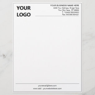 Custom Your Business Info Letterhead with Logo