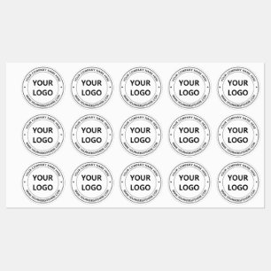 Custom Your Business Logo and Text Round Labels