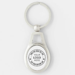 Custom Your Business Logo Name Template Keychain