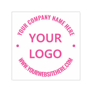 Custom Your Business Logo Name Website Round Stamp
