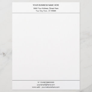 Custom Your Business Logo Office Basic Personalize Letterhead