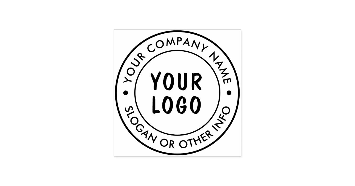 Custom Your Business Logo Rubber Stamp Zazzle