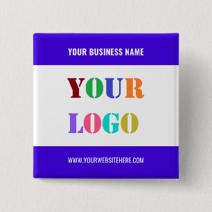 Custom Your Business Logo Text Promotional Button