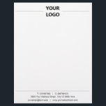 Custom Your Business Office Letterhead with Logo<br><div class="desc">Custom Colours and Font - Your Personalized Letterhead with Logo Address and Contact Information - Add Your Logo - Image or QR Code / Address and Contact info - with Customization Tool ! Choose colours / font / size ! Good Luck - Be Happy :)</div>