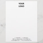 Custom Your Business Personalized Letterhead<br><div class="desc">Custom Colours and Font - Your Business Letterhead with Logo - Add Your Company Logo - Image or QR Code / Address - Contact Information / more - Resize and move or remove and add elements / image with Customization tool. Choose font / size / colour ! Good Luck -...</div>