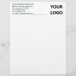 Custom Your Business Personalized Letterhead<br><div class="desc">Custom Colours and Font - Simple Personalized Your Business Office Letterhead with Your Logo - Add Your Logo - Image or QR Code / Business Name - Company / Address - Contact Information - Resize and move or remove and add elements / image and text with Customization tool. Choose your...</div>