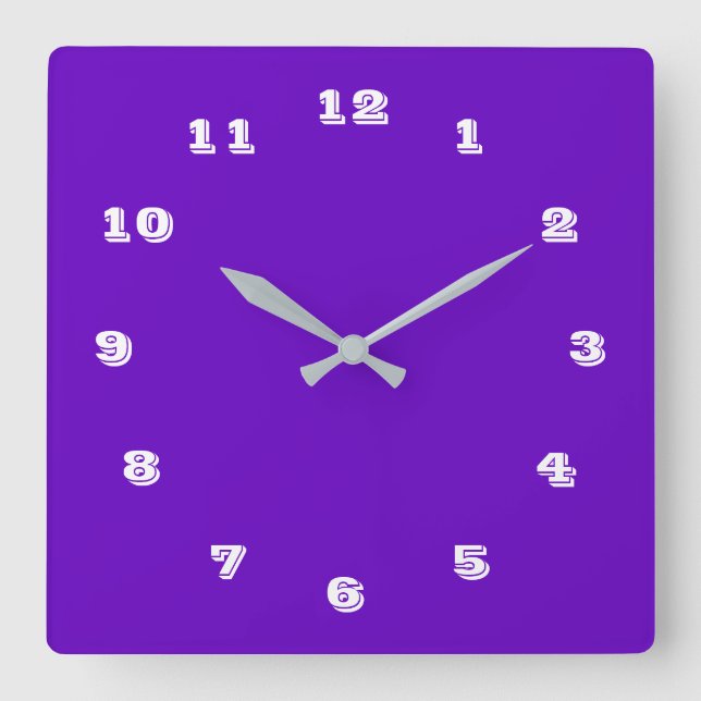 Custom Your Colors Font Numbers Wall Clock (Front)