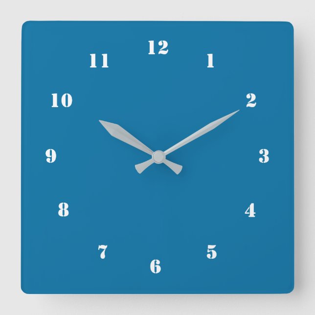 Custom Your Colours Numbers Font Modern Wall Clock (Front)