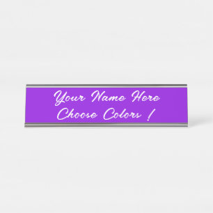 Custom Your Colours , Text and Font Personalized Desk Name Plate