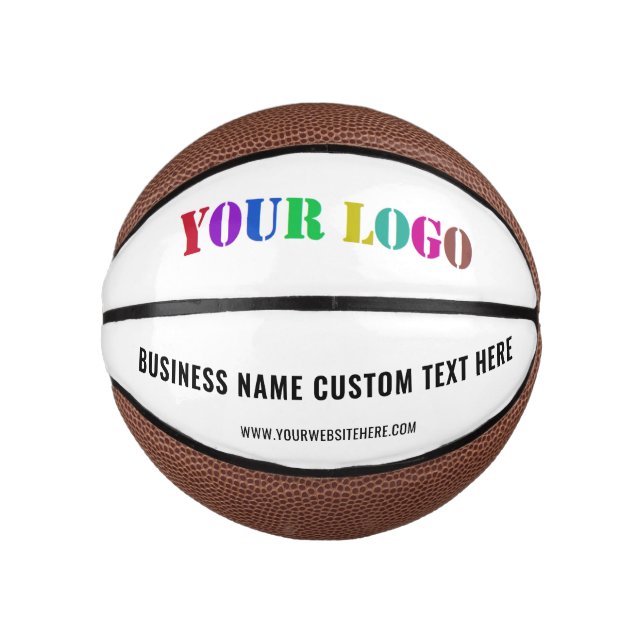 Custom Your Company Logo and Text Basketball (Front)