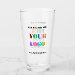 Custom Your Company Logo and Text Business Glass