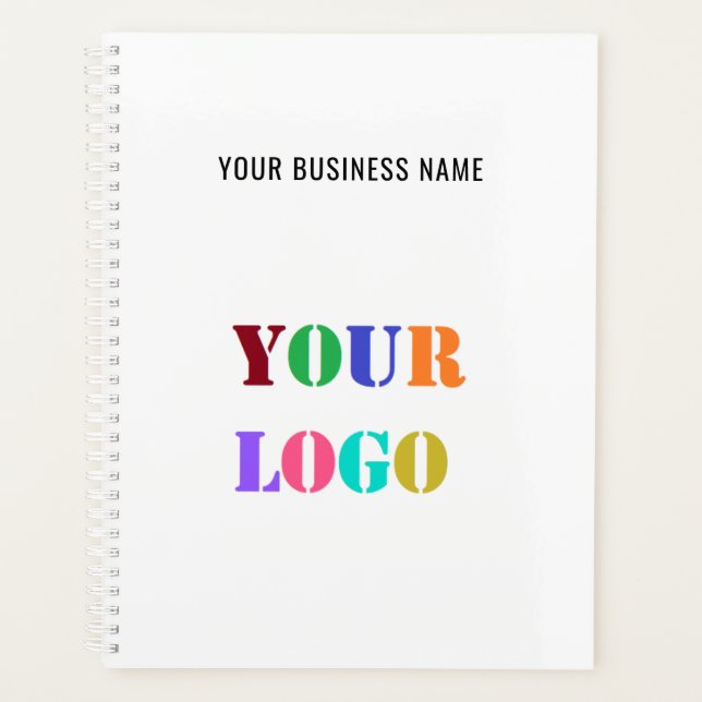 Custom Your Company Logo and Text Business Planner (Front)