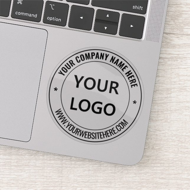 Custom Your Company Logo and Text Business Sticker (Detail)