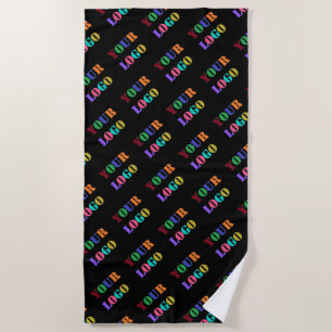 Custom Your Company Logo Beach Towel Choose Colour
