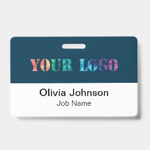 Custom your Company Logo Hard Plastic Name Badge
