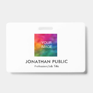 Custom Your Company Logo Here Employee Photo Badge