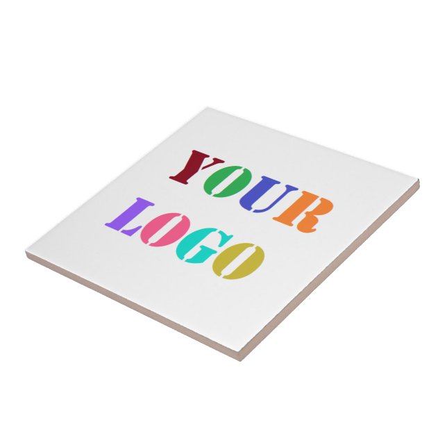 Custom Your Company Logo Personalized Ceramic Tile (Side)