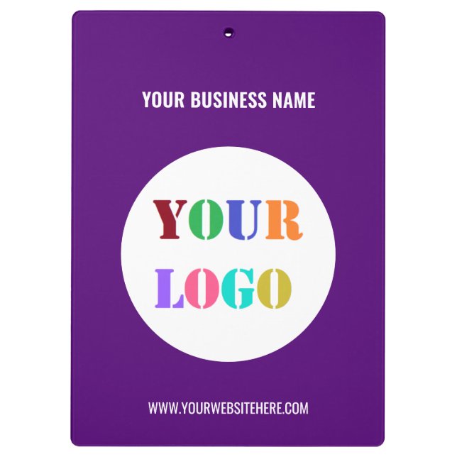 Custom Your Company Logo Text and Colours Clipboar Clipboard (Back)