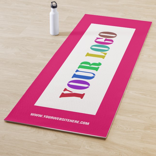 Custom Your Company Logo Text and Colours Yoga Mat (In Situ)
