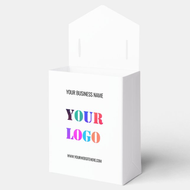 Custom Your Company Logo Text Business Gift Box (Opened)
