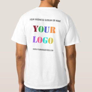Custom Your Company Logo Text Business T-Shirt