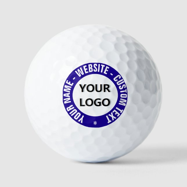 Custom Your Company Logo Text Stamps Golf Balls (Front)