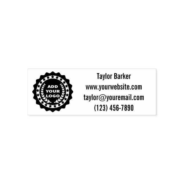 Custom Your Company Logo With Text Self-inking Stamp (Design)