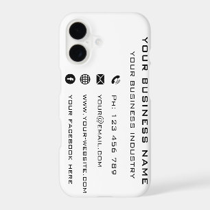 Custom Your Company Name Info Business iPhone Case