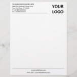 Custom Your Company Office Letterhead with Logo<br><div class="desc">Your Colour and Font - Simple Personalized Business Office Letterhead with Your Logo - Add Your Logo - Image / Business Name - Company / Address - Contact Information - Resize and move or remove and add elements / image and text with customization tool. Choose your text / element colours...</div>