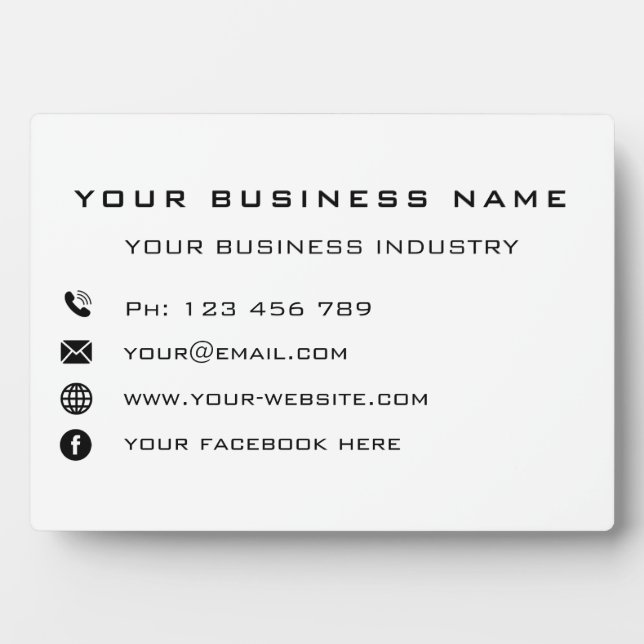 Custom Your Company Personalized Office Plaque (Front)