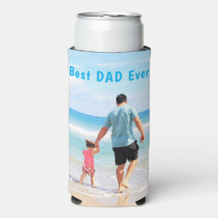Custom Your Dad Photo Can Cooler - Best DAD Ever