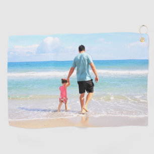 Custom Your Dad Photo Golf Towel Gift Personalized