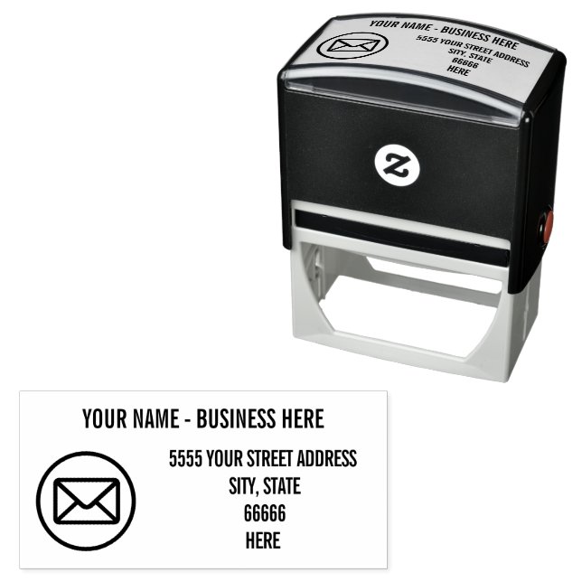 Custom Your Desig Name Address Stamp Template (In Situ)