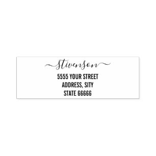 Custom Your Design Name Address Stamp Template