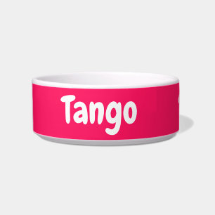 Custom your dog name Personalized pet bowl red