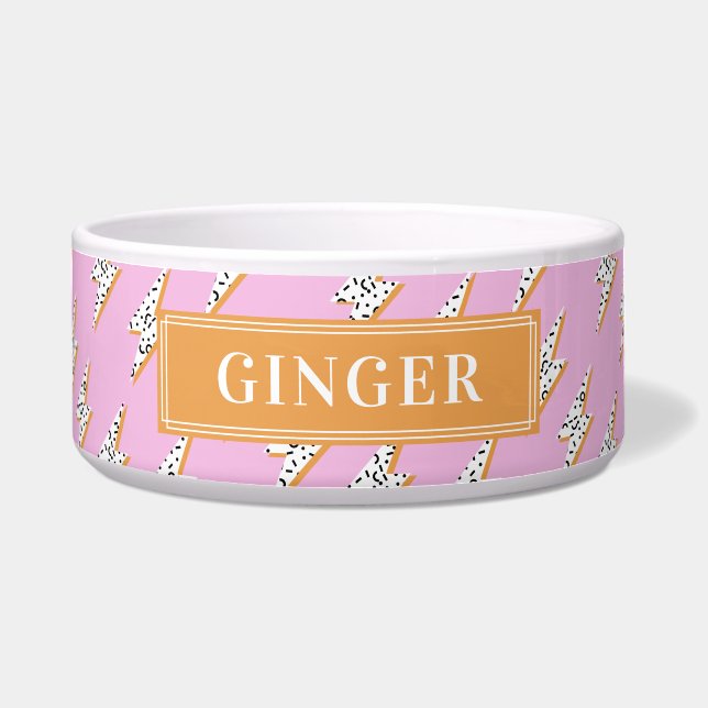 Custom Your Dog Name Pink Lightning Bolt Thunder (Front)