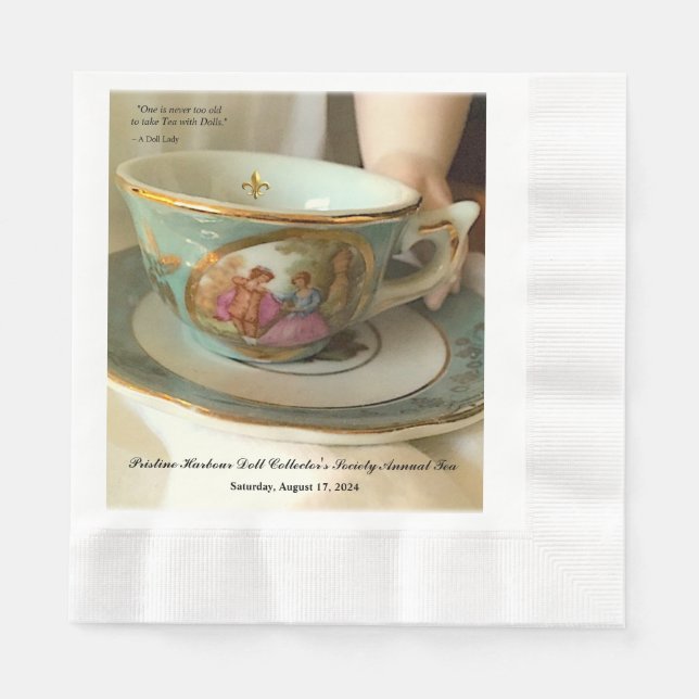 Custom [Your Event] French Teacup Napkins (Front)