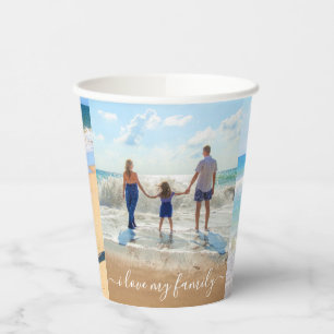Custom Your Family Photo Collage Paper Cups