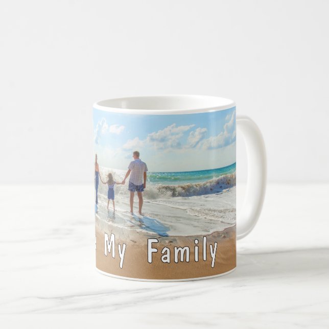 Custom Your Family Photo Mug Gift with Text (Front Right)