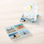 Custom Your Favourite Photo Collage Glass Coaster<br><div class="desc">Glass Coasters with Custom Photo Collage Family Love Personalized - Mother / Father / Child / Parents / Couple - Modern 4 Photos Unique Your Own Design - Special Family / Friends or Personal Coaster / Photo Gifts - Add Your Photos / or Text / or Favourite Colours ! Resize...</div>