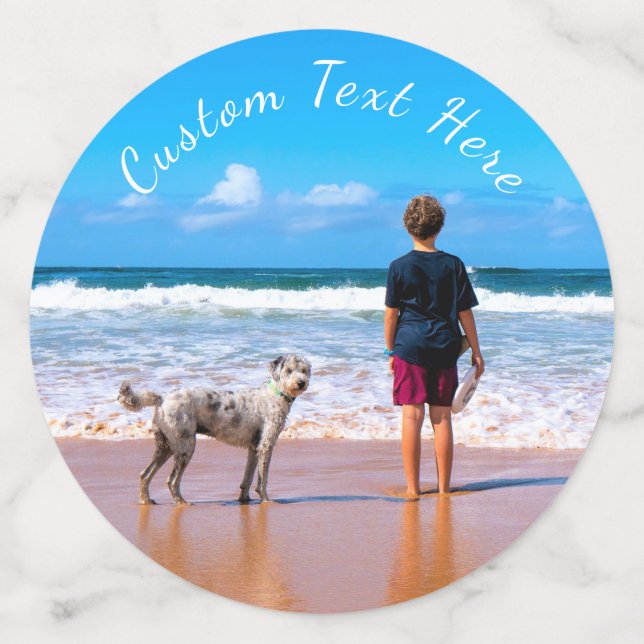 Custom Your Favourite Photo Confetti with Text Nam (Large Front)