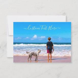 Custom Your Favourite Photo Note Card with Text