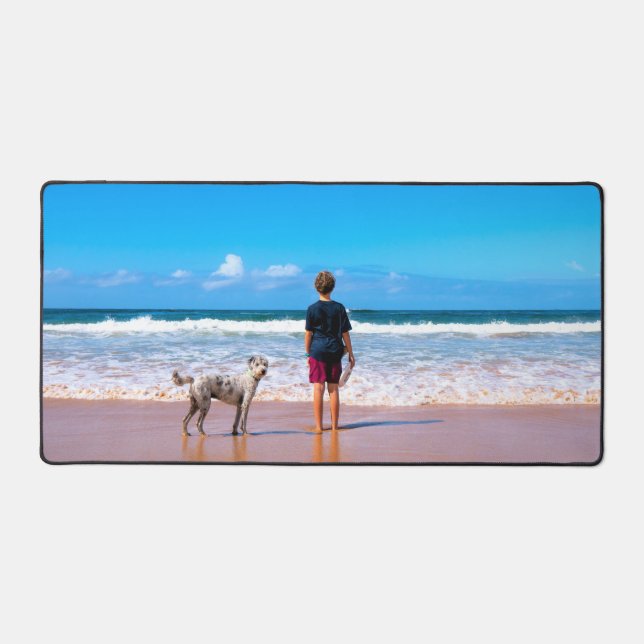 Custom Your Favourite Photo Personalized Desk Mat (Front)