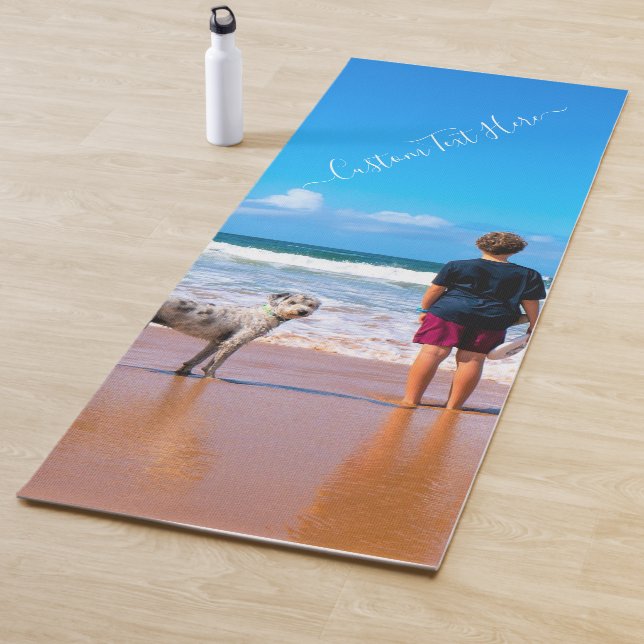 Custom Your Favourite Photo Yoga Mat with Text (In Situ)